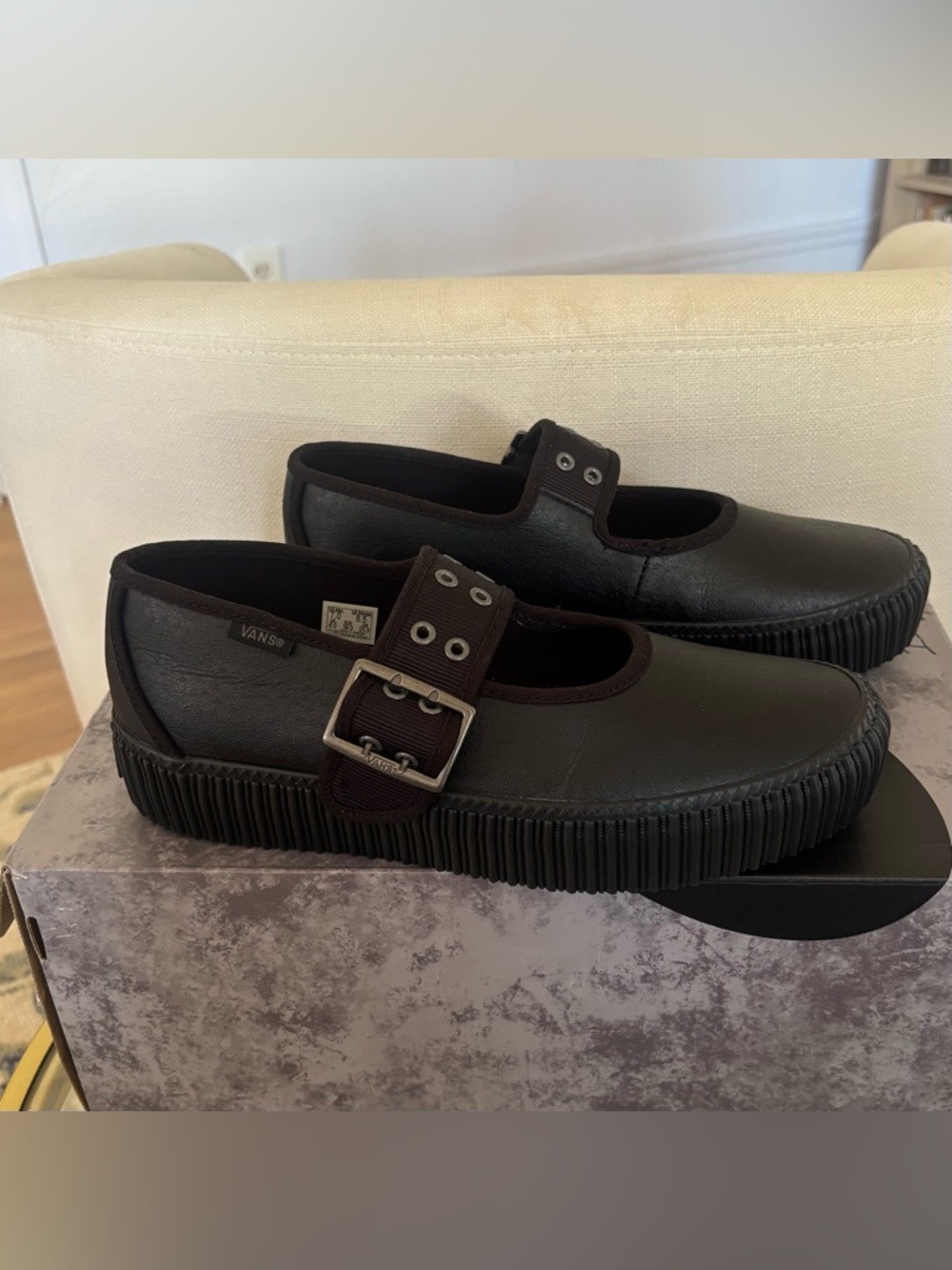 Vans Black Platform Mary Jane Shoes with Buckle - Picture 5 of 10